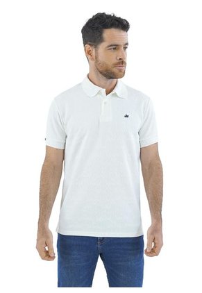 Camiseta Tipo Polo Para Hombre Texturizada Laguna Blue