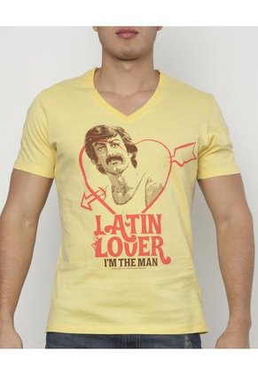 Camiseta Latin Lover I'm The Man Amarillo Claro