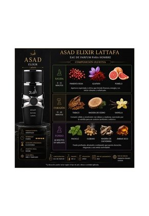 Perfume Asad Elixir Lattafa Hombre 100 Ml EDP