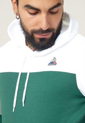 Hoodie Blanco-Verde le coq sportif Bat