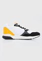 Tenis Lifestyle Blanco-Negro-Amarillo le coq sportif LCS R500 SPORT de Le coq sportif