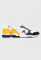 Tenis Lifestyle Blanco-Negro-Amarillo le coq sportif LCS R500 SPORT de Le coq sportif