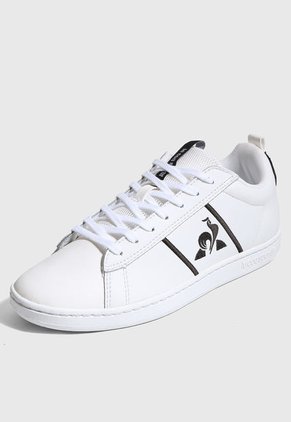 Tenis Lifestyle Blanco-Negro Le Coq Sportif Courtclassic Sport