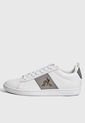 Tenis Lifestyle Blanco-Verde Oliva-Gris Le Coq Sportif  CourtClassic Twill de Le coq sportif
