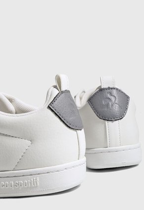 Tenis Lifestyle Blanco-Verde Oliva-Gris Le Coq Sportif  CourtClassic Twill
