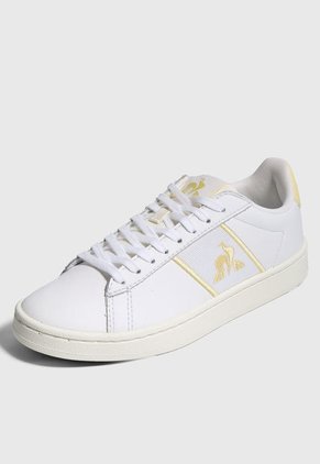 Tenis Lifestyle Blanco-Beige-Amarillo le coq sportif Classic Soft