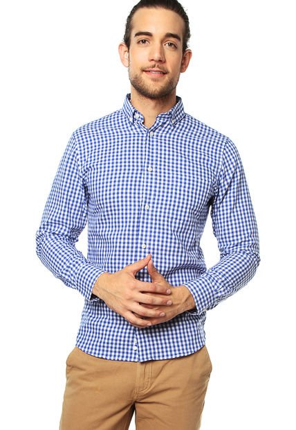 Camisa Blanca-Azul Rey Lec Lee