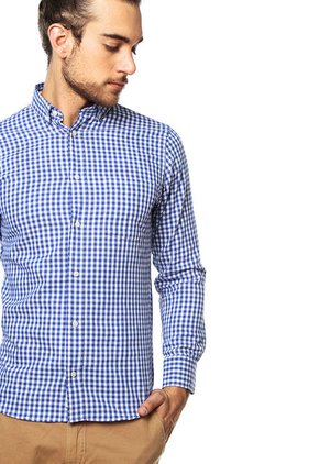 Camisa Blanca-Azul Rey Lec Lee