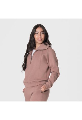 Buzo Cuello Alto Arena Para Mujer