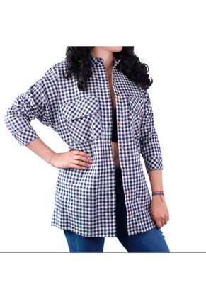 Camisa Leñadora Para Mujer Lec Lee Azul