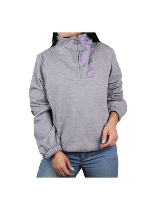 Buzo Mujer Cuello Alto Lec Lee Gris