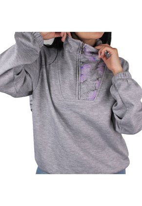 Buzo Mujer Cuello Alto Lec Lee Gris