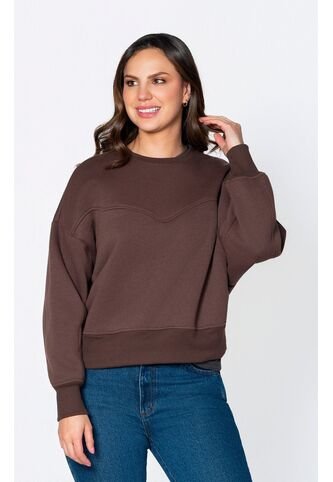 Buzo Oversize Cuello Redondo Para Mujer Lec Lee Lec Lee