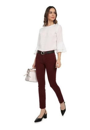 Pantalón Rojo Oscuro  Clásico Dama Lec Lee