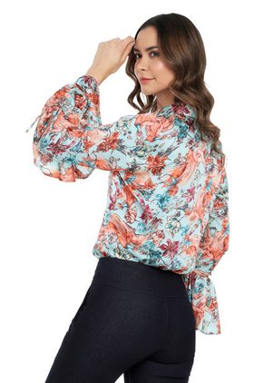 Blusa Satinada Mujer Lec Lee Estampada