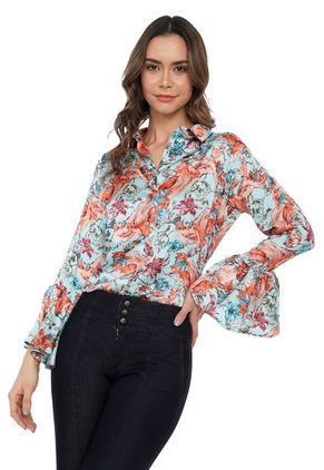 Blusa Satinada Mujer Lec Lee Estampada