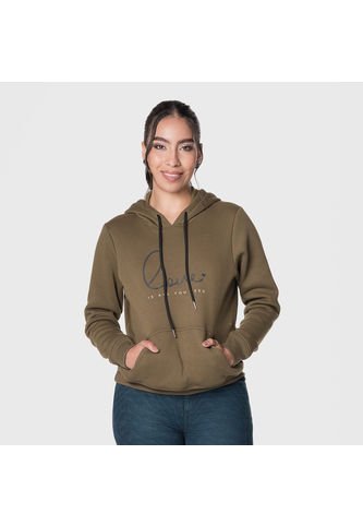 Buzo Con Capota Para Mujer - Verde Militar Lec Lee