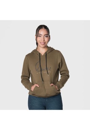 Buzo Con Capota Para Mujer - Verde Militar