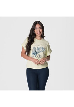 Camiseta Casual Mujer Lec Lee Limón Verde Limón/L