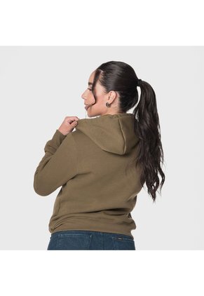Buzo Con Capota Para Mujer - Verde Militar