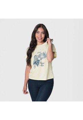 Camiseta Casual Mujer Lec Lee Limón Verde Limón/L