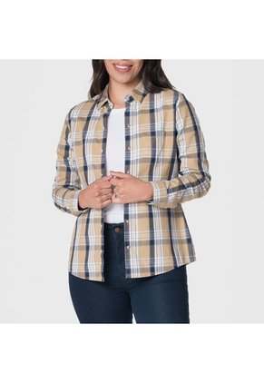 Blusa A Leñadora Para Mujer - Beige