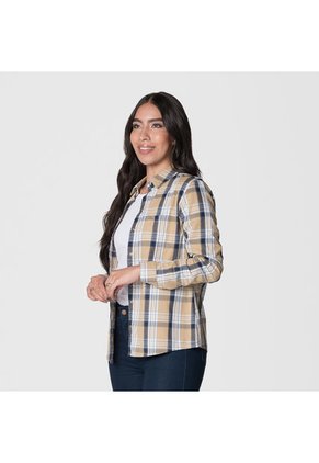 Blusa A Leñadora Para Mujer - Beige