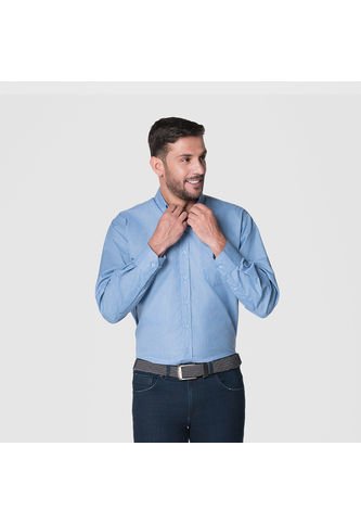 Camisa Para Hombre Azul Hortensia Lec Lee
