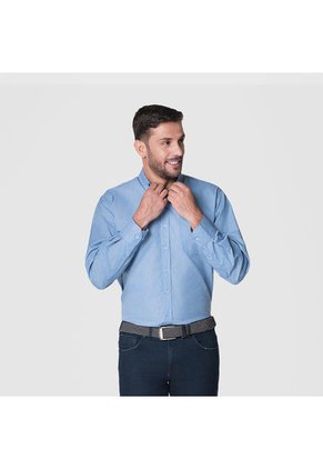 Camisa Para Hombre Azul Hortensia