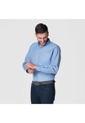 Camisa Para Hombre Azul Hortensia