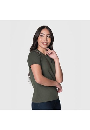 Camiseta Para Mujer Lec Lee - Verde Militar