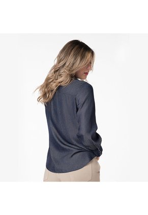 Blusa Anudada Para Mujer Lec Lee - Índigo Oscuro