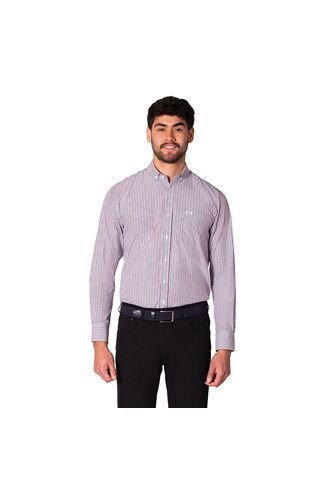 Camisa Hombre Casual Lec Lee Vino Tinto Lec Lee