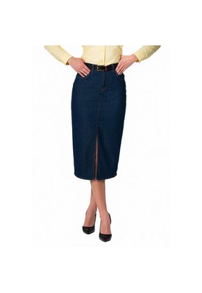 Falda En Denim Con Abertura Lec Lee