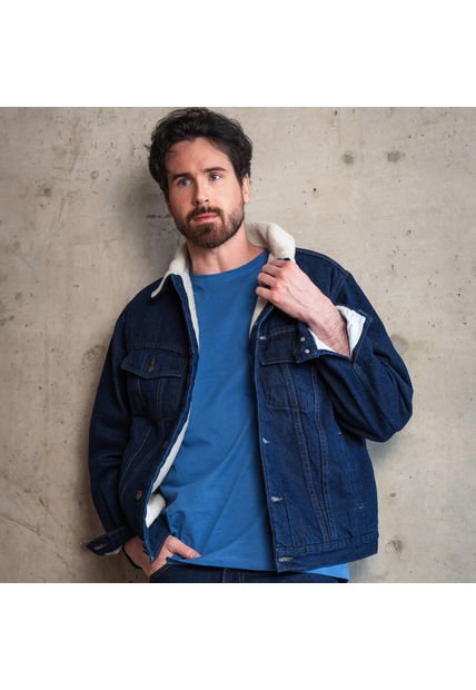 Chaqueta De Jean Ovejera Para Hombre Lec Lee - Índigo Oscuro