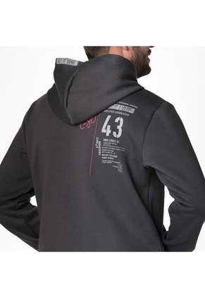 Buzo Con Capota Hombre Lec Lee Gris Oscuro Gris Oscuro/XL