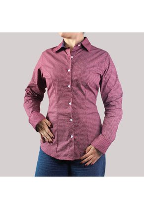 Blusa Cuello Camisero Lec Lee Vinotinto