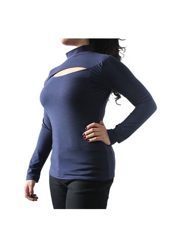 Blusa De Mujer Con Escote Lec Lee Azul Lec Lee