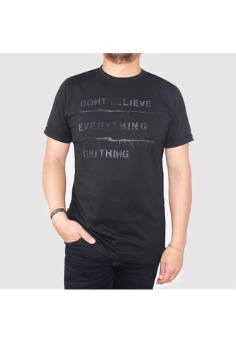Camiseta Unicolor Hombre Lec Lee L/Negro Lec Lee
