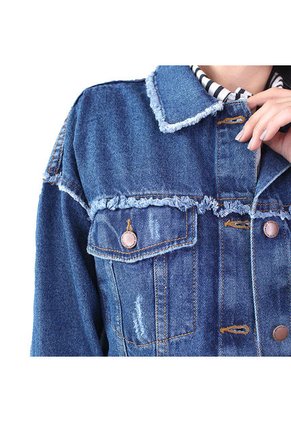 Chaqueta Demin Para Mujer Lec Lee - Índigo Medio