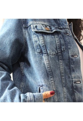 Chaqueta Oversize Mujer Lec Lee Indigo Medio