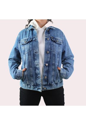Chaqueta Oversize Mujer Lec Lee Indigo Medio