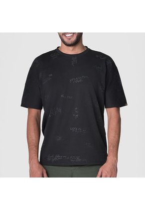 Camiseta Oversize Hombre Lec Lee Negra