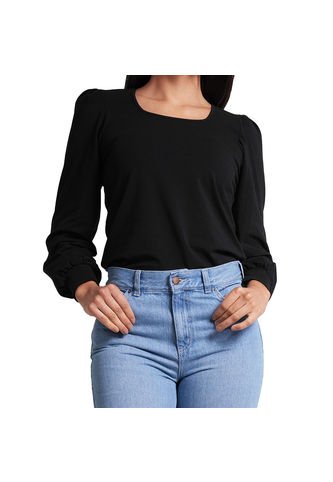Blusa Básica Para Mujer Color Negro Lec Lee