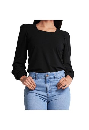 Blusa Básica Para Mujer Color Negro