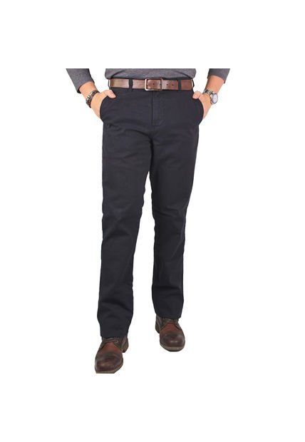 Pantalón En Dril Acanalado Hombre Lec Lee Negro