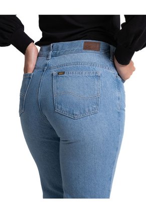 Jean Mom Fit Para Mujer Color Azul Claro 10 Índigo/18