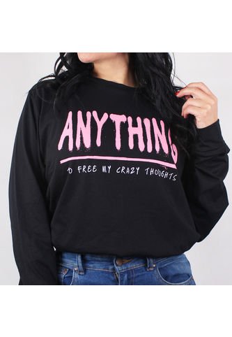 Buzo Estampado Para Mujer Lec Lee - Negro Lec Lee