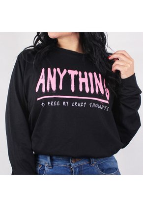 Buzo Estampado Para Mujer Lec Lee - Negro