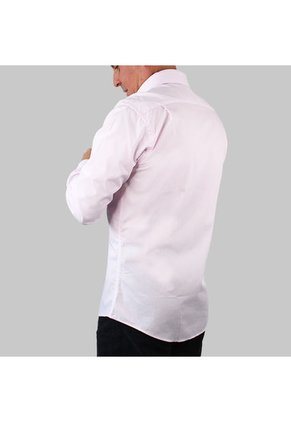 Camisa Unicolor Para Hombre Rosada